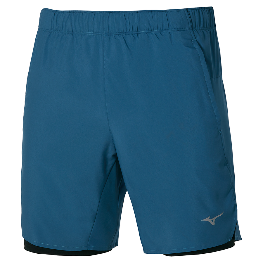 Mizuno Core 7.5 2in1 Short Blue Ashes